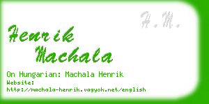 henrik machala business card